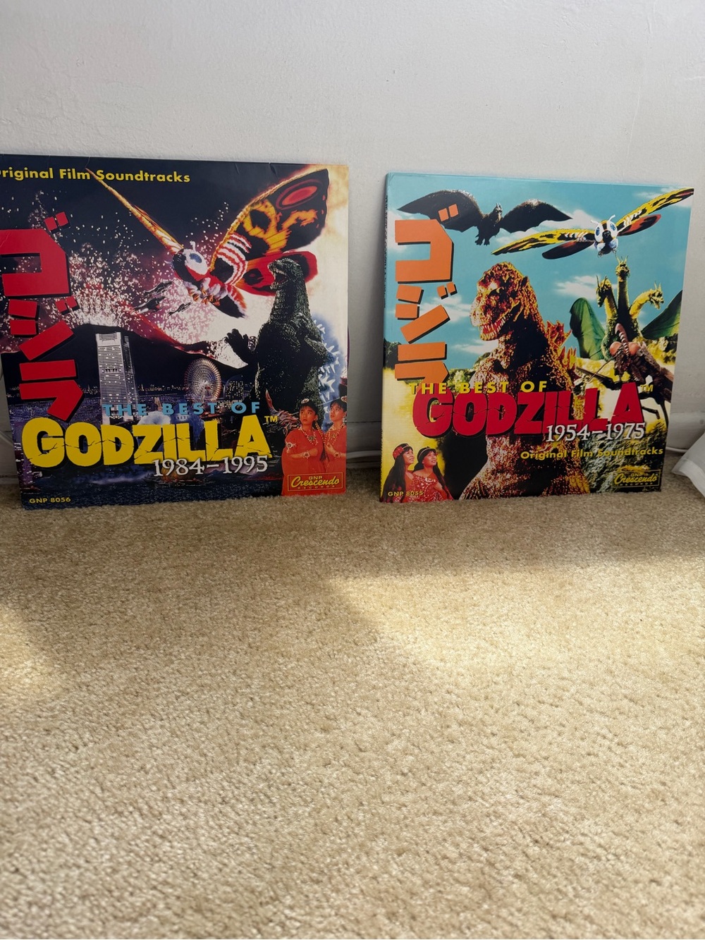 Godzilla vinyl Lot Of 2 Vinyl The Best Of Godzilla  1954-1975 & 1984-1995 Vinyl